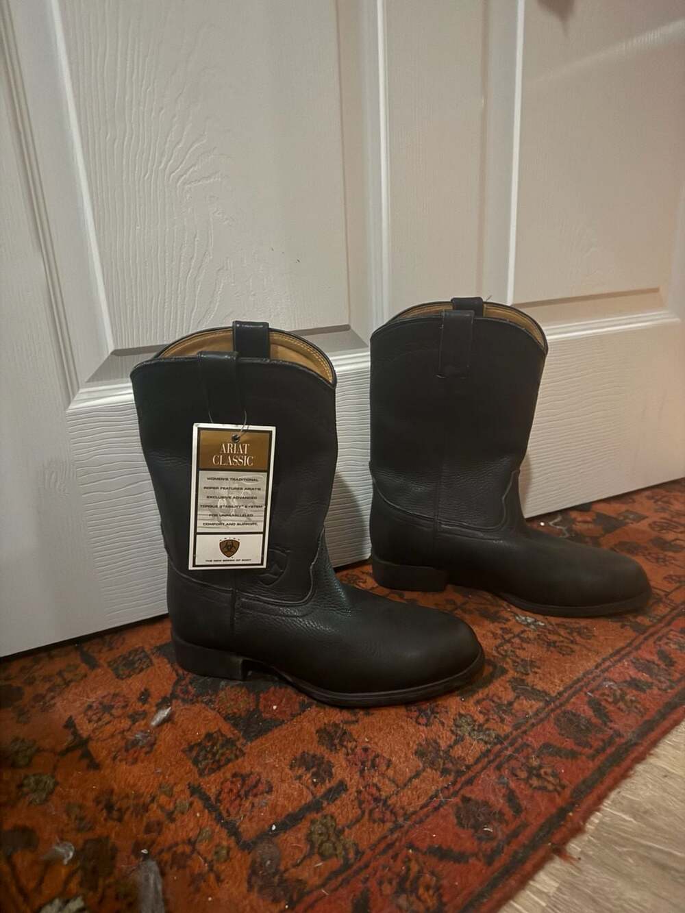 Ariat Heritage Roper Black Leather Western Cowgirl Boots